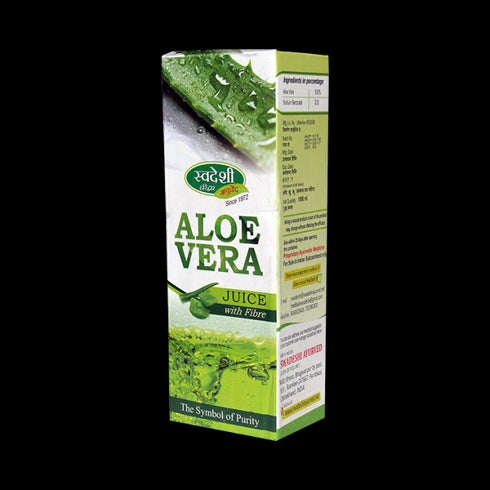 Swadeshi Aloevera Juice with Fiber bottle of 1000 ml Liquid